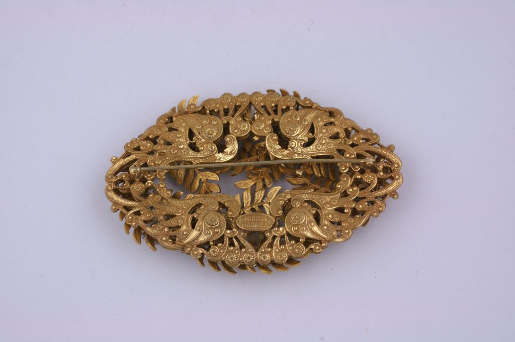 Miriam Haskell Massive Fern  Frond  Brooch
