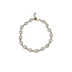 Vintage Miriam Haskell  Pearl and Diamante  Necklace