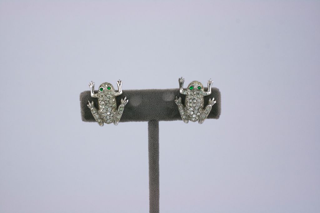 sterling silver frog earrings