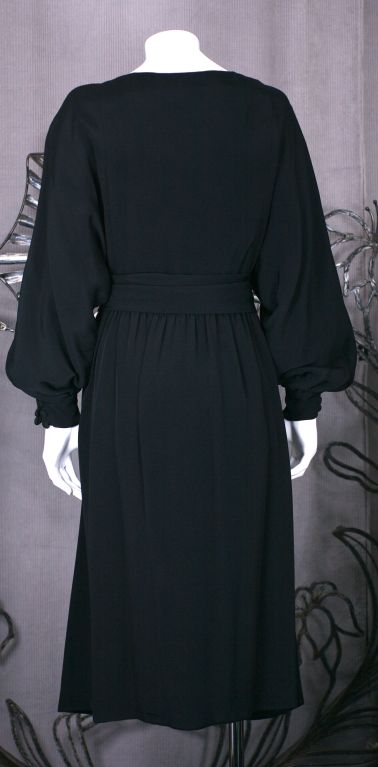 Women's Donald Brooks Black Crepe Dress For Sale