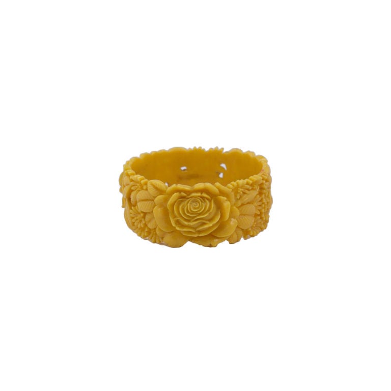 Celluloid Rose Bangle 1930s For Sale