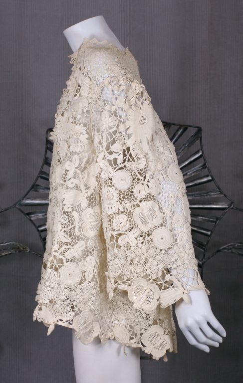 Women's Lovely Irish Crochet Edwardian Full Sleeved Jacket
