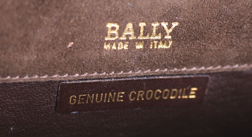 Bally Crocodile Shoulder Bag 1