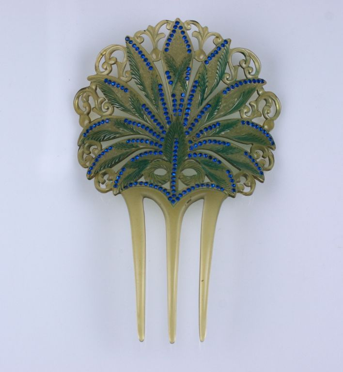 art nouveau hair comb