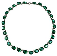 Early Emerald Paste Necklace
