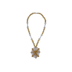 Lucite and Gilt Chain Necklace 8