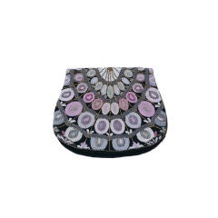 Retro Morabito Beaded Foldover Clutch