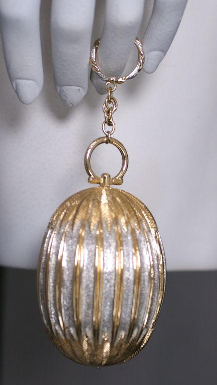 Ciner Gilt and Silver Gilt Minaudiere with Finger Ring 2