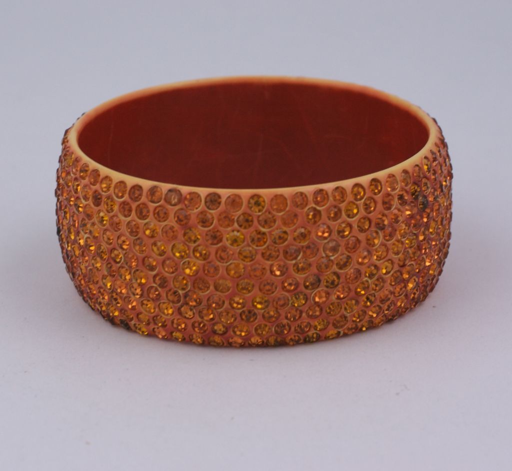Art Déco Un enorme bracciale scintillante Deco in vendita
