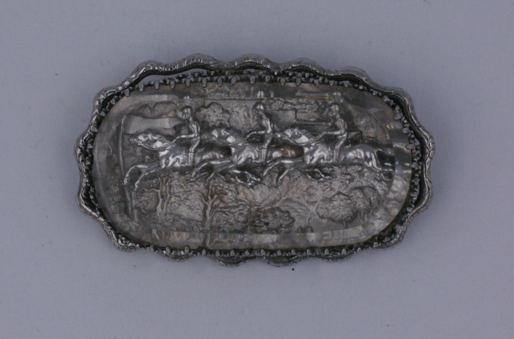 Women's or Men's Unusual Victorian Tremblant Horse Brooch For Sale