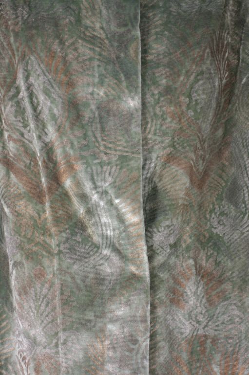 Gray Maria Monaci Gallenga  Seafoam Green Velvet Jacket For Sale