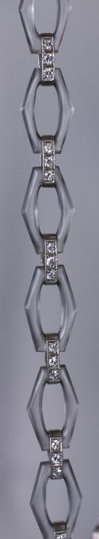 Halskette aus Bergkristall und Diamant im Art déco-Stil von Tiffany Damen im Angebot