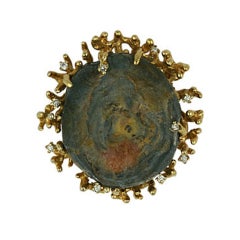 Panetta Abstract Mineral Brooch-Pendant 1