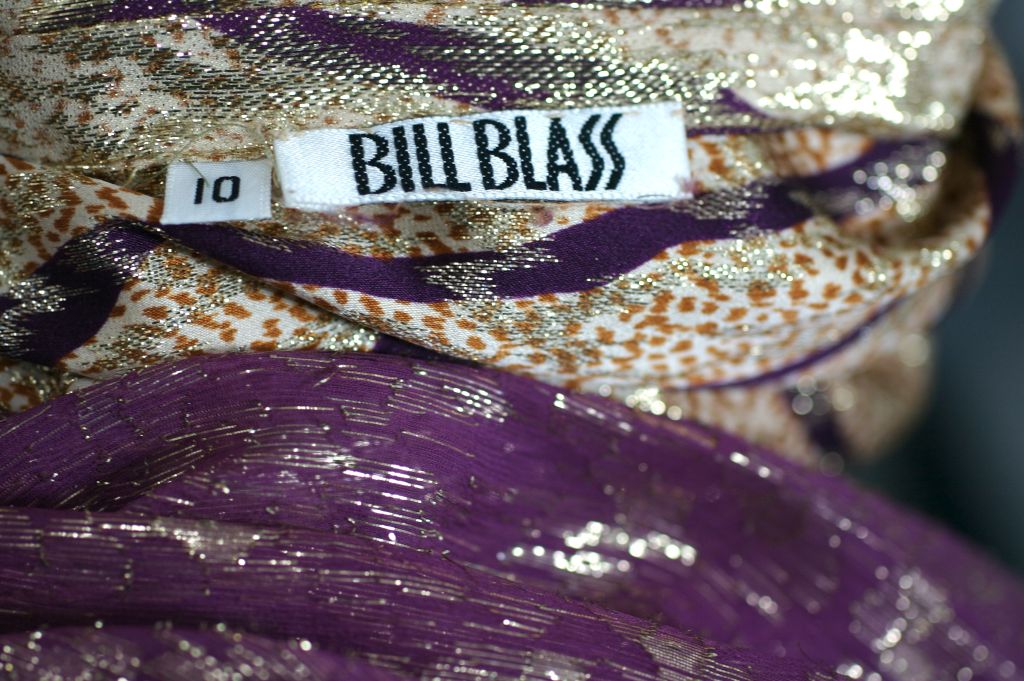 Bill Blass Silk Lame For Sale 2