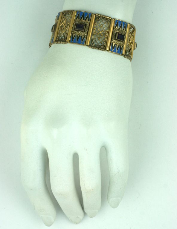 Tschechisches Art-déco-Emaille-Armband, 1930er Jahre (Art déco) im Angebot