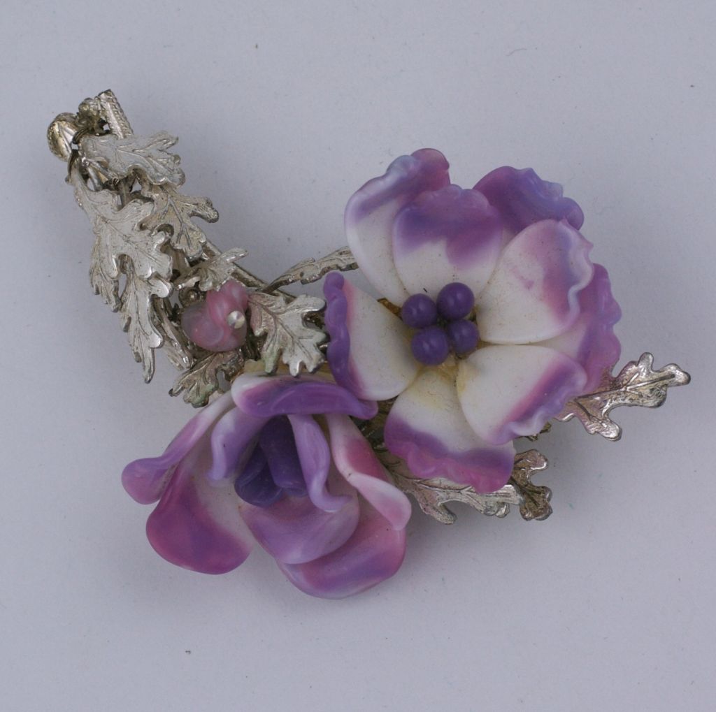 Miriam Haskell  Brooch of  Old Roses In Excellent Condition In New York, NY