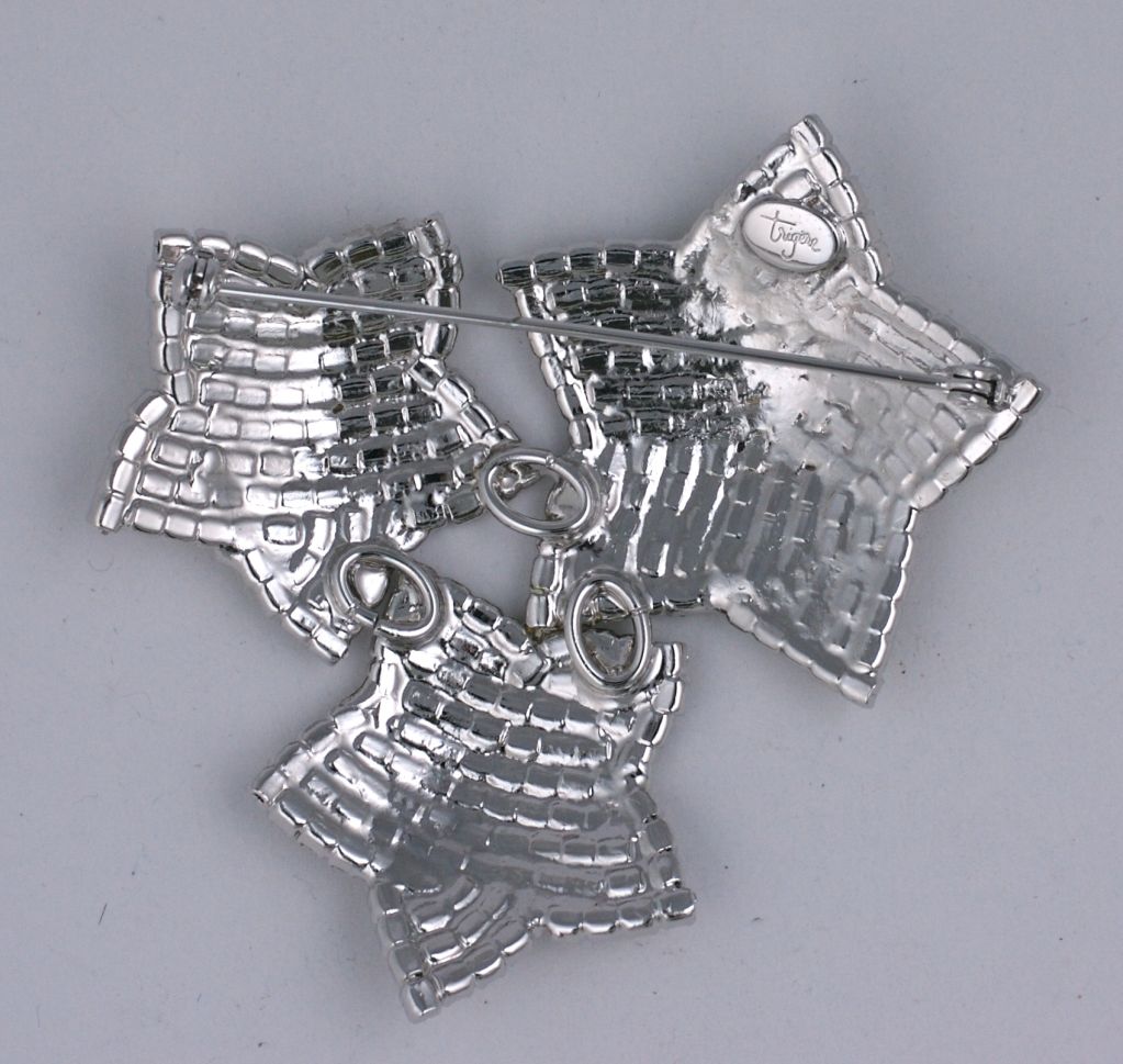 Pauline Trigere Brosche mit Pavé-Sternen