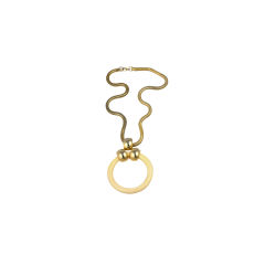 Lanvin Faux Ivory Hoop Pendant 4
