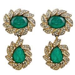 KJL Earring of Emeralds and Pastes 11