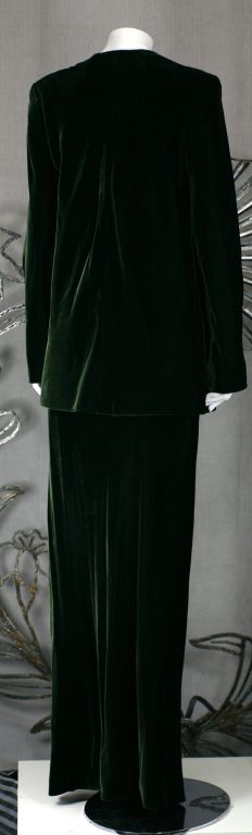 green silk velvet