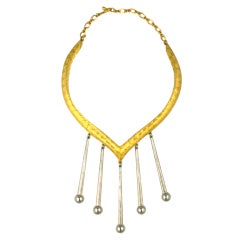 1970's Gilt and Silvered Drop Collar 9