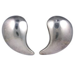 Large Scale Sterling Comma Earrings