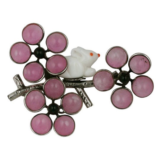 Cherry Blossom Brooch, Mark Walsh Leslie Chin For Sale