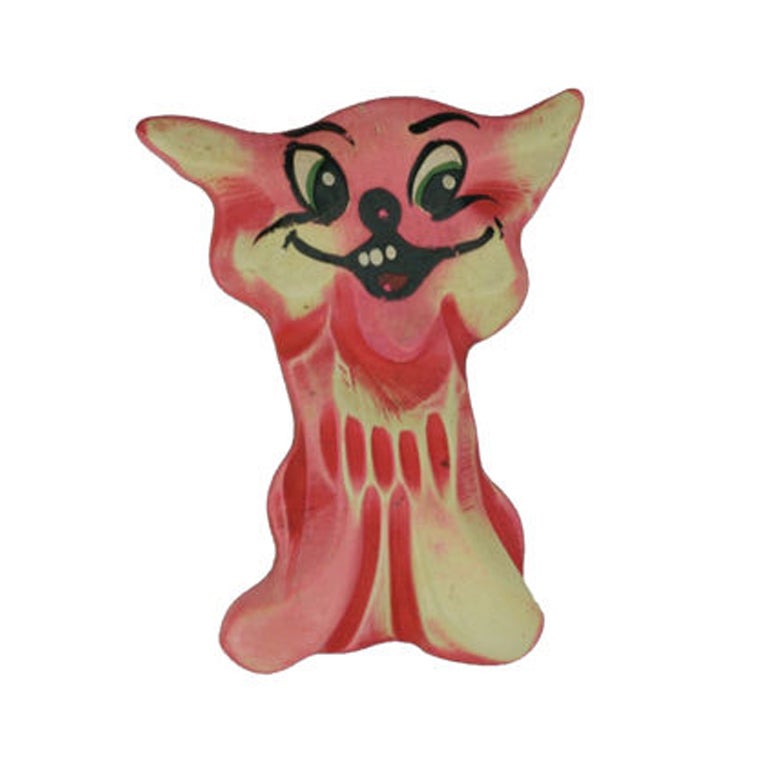 Katzenbrosche aus Bakelit „Goofy“ aus den 1930er Jahren