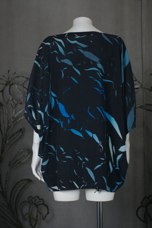 Margiela Bat Wing Silk Crepe Tunic In Excellent Condition For Sale In New York, NY