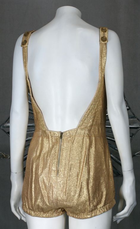 Goldfarbener Lame Pin Up-Anzug , 1950er Jahre. (Braun) im Angebot