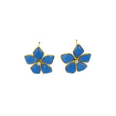 Opal Blue "Fleurette: Earrings, Mark Walsh Leslie Chin