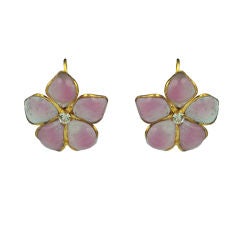 Fleurette Earring in Pink Poured Glass, MWLC Collection