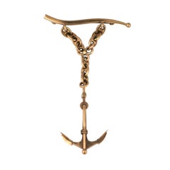 Victorian Gold Anchor Brooch 9