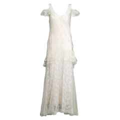 Re-embroidered Deco Lace and Tulle Dance Dress