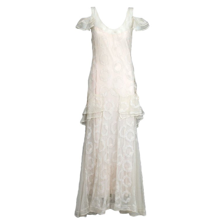 Re-embroidered Deco Lace and Tulle Dance Dress