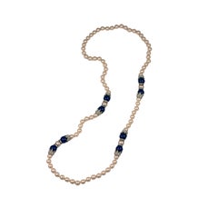 Longs perles KJL avec chaînes en pavé