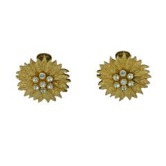 Vintage Christian Dior Sunflower Earrings