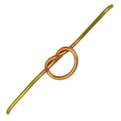 Art Deco 2 Toned Gold Knot Brooch 3