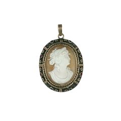 Antique Gem Set Cameo Pendant 2