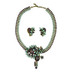 Vintage Attractive Austrian Crystal Necklace Set