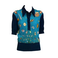 Iconic Gucci Silk Print Polo 11