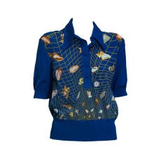 Iconic Gucci Silk Print Polo 10