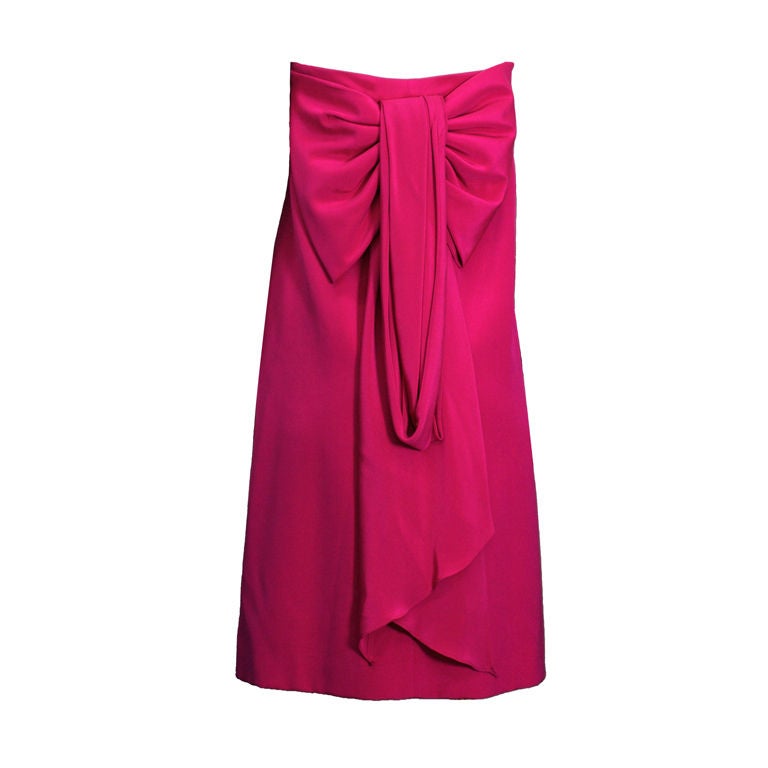 Anne Klein Strapless Back Bow Mini Dress For Sale