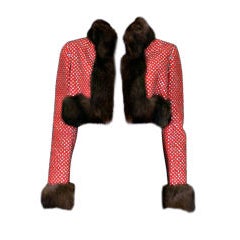 Norell Diamante and Sable Trimmed Bolero 9