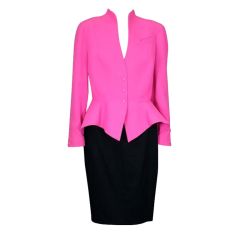 Retro Thierry Mugler Hot Pink Suit