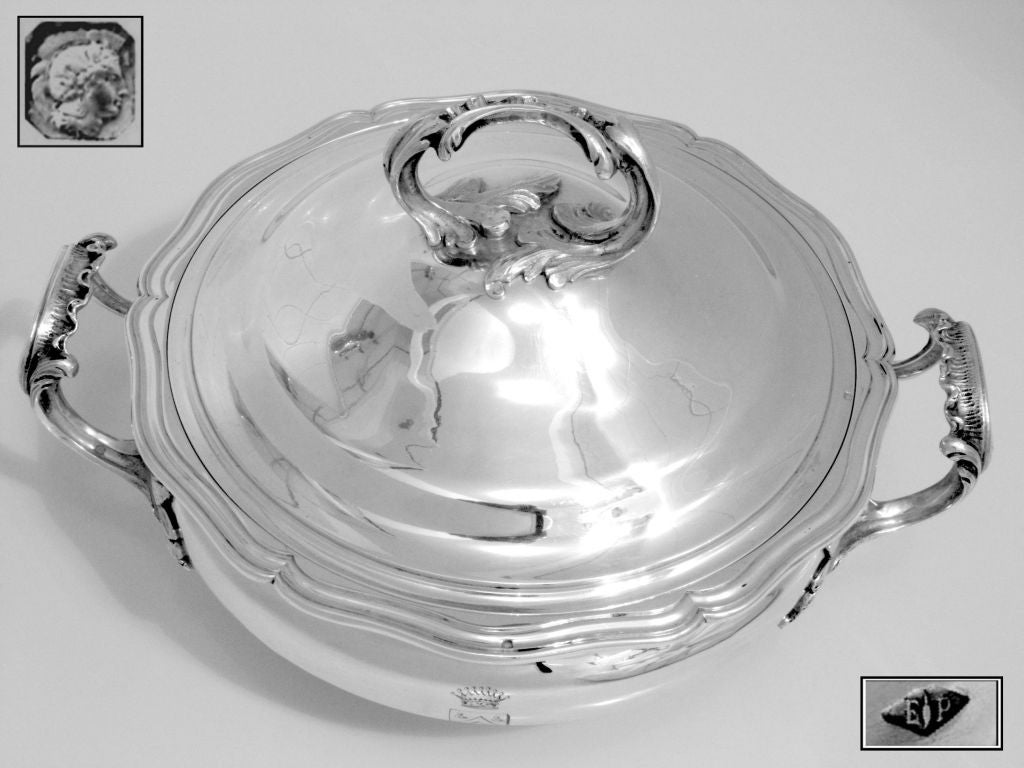 Women's or Men's Puiforcat Rare French Sterling Silver Covered Serving Dish/Tureen Rococo