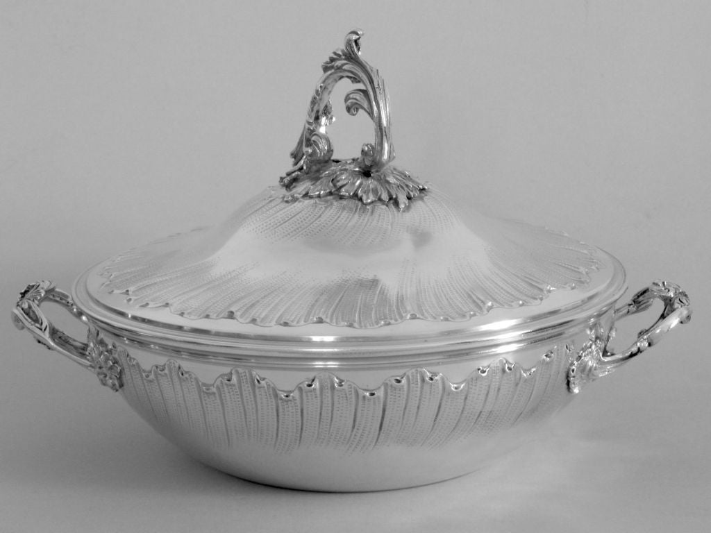 Gavard Fabulous French Sterling Silver Covered Serving Dish/Tureen Rococo For Sale 3