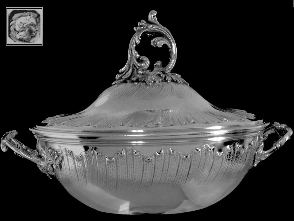 Gavard Fabulous French Sterling Silver Covered Serving Dish/Tureen Rococo For Sale 4