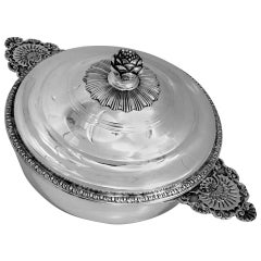 Antique Fabulous French Sterling Silver Ecuelle, Covered Serving Dish/Tureen Rococo