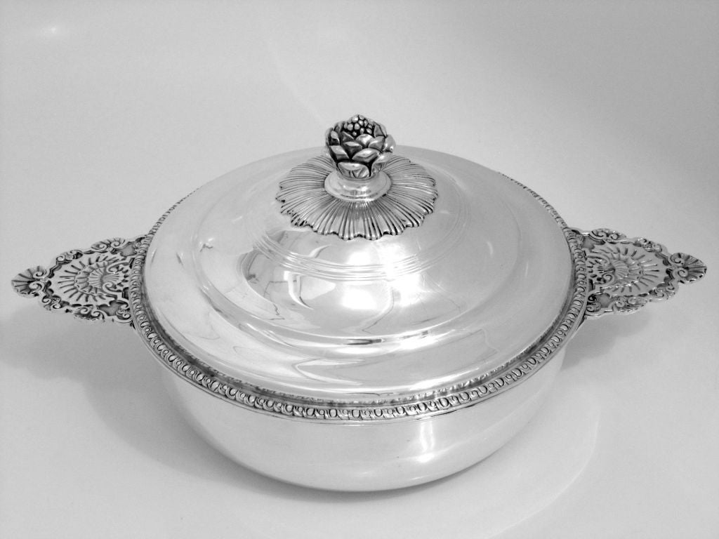Fabulous French Sterling Silver Ecuelle, Covered Serving Dish/Tureen Rococo 4